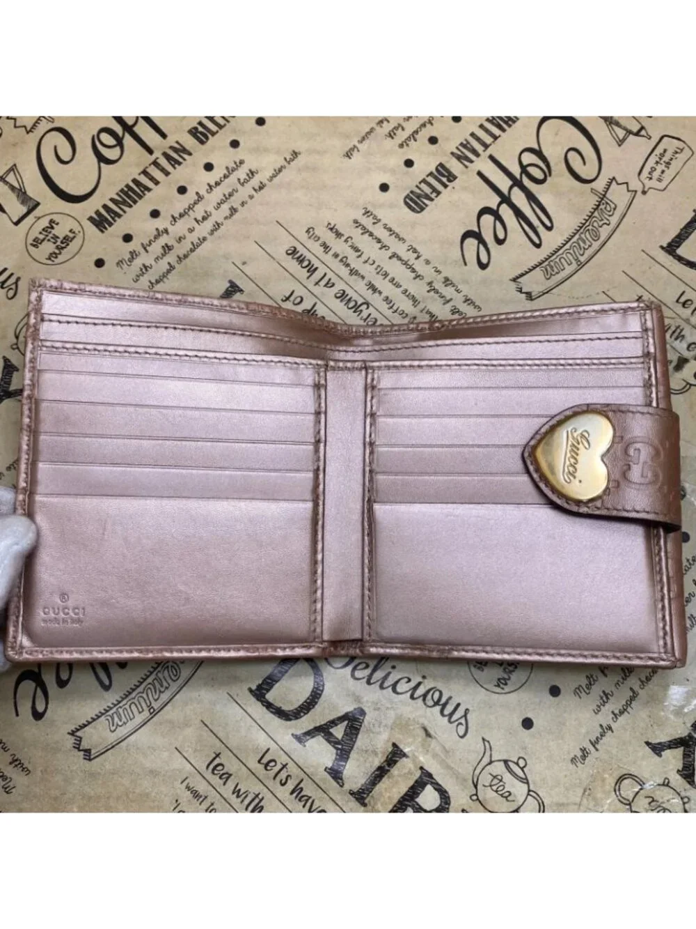 Gucci Bifold Wallet Compact GG Leather Bree - Picture 9 of 14